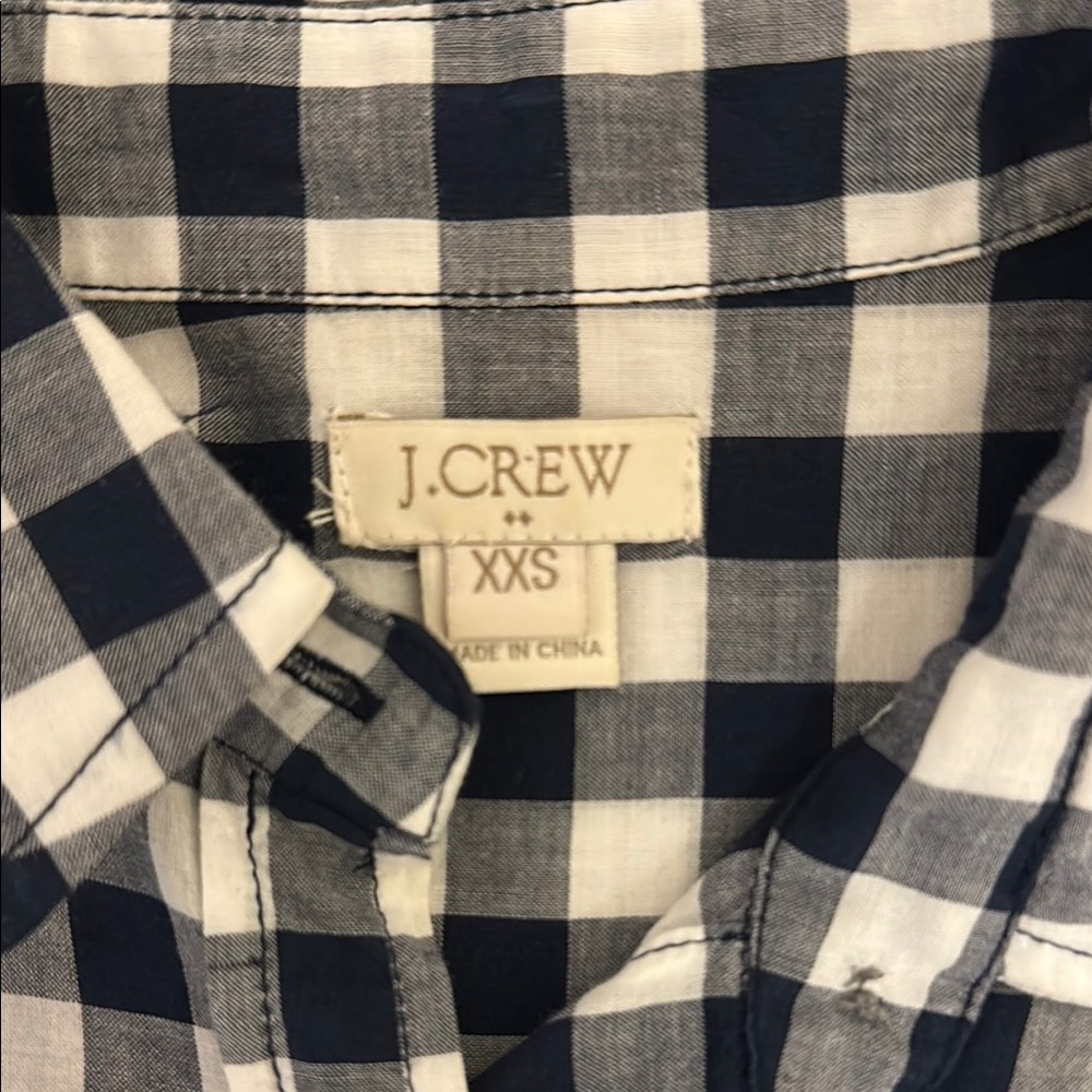 J. Crew women’s Navy Checkered Shirt
